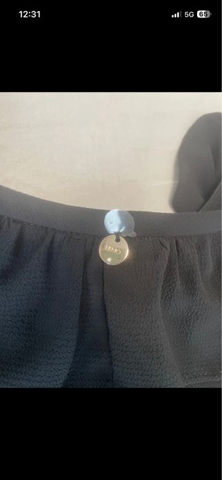 Vestido Liu Jo Negro con Volantes Nuevo 