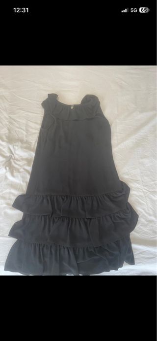 Vestido Liu Jo Negro con Volantes Nuevo 