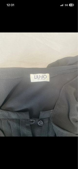 Vestido Liu Jo Negro con Volantes Nuevo 