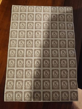 80 Sellos 5 Céntimos República Española