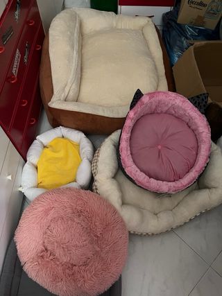 Cucce per cani/gatti grigio/rosa