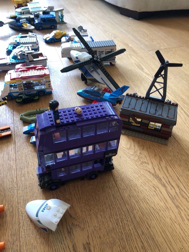 Lote de LEGO: Avión, Helicóptero, Autobús y más