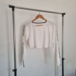 Top deportivo manga larga blanco
