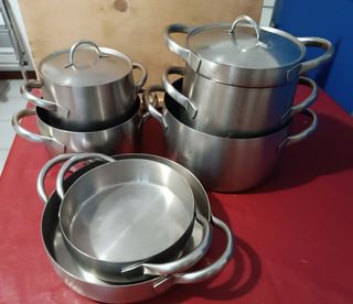 Batteria di pentole in acciaio inox