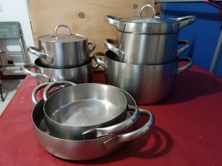 Batteria di pentole in acciaio inox