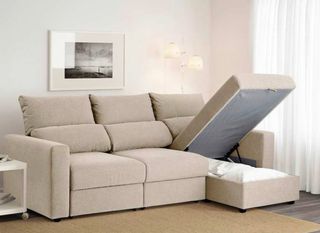 Sofá 3 plazas chaise longue beige