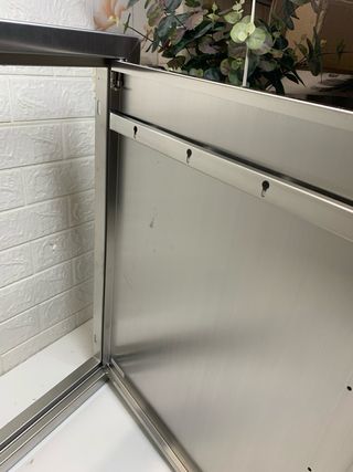 Puerta para armario de barbacoa de acero inox