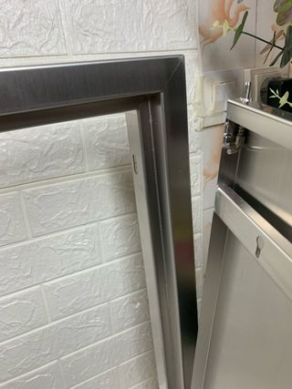 Puerta para armario de barbacoa de acero inox