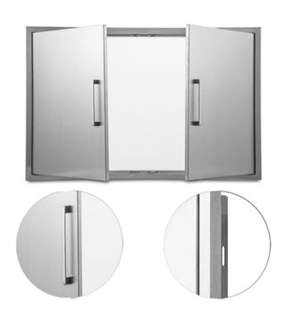 Puerta para armario de barbacoa de acero inox