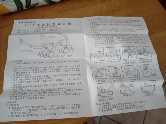 Lente d'ingrandimento LED per riparazione orologi