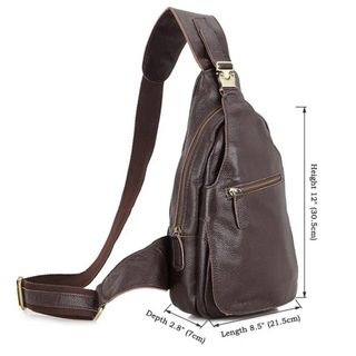 Bolso de hombro de cuero autentico Nuevo 