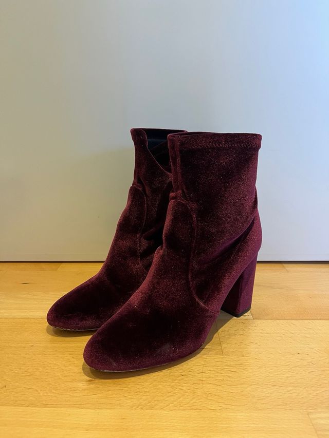 Botín licra morado Aquazzura