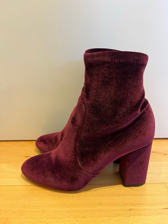 Botín licra morado Aquazzura
