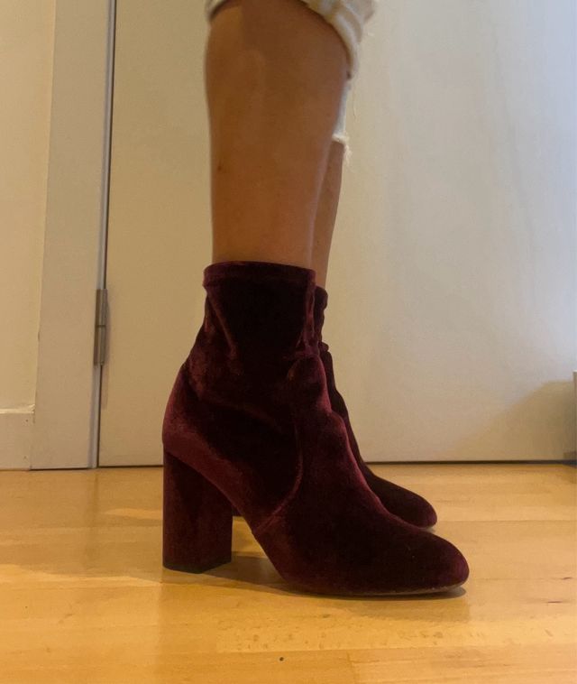 Botín licra morado Aquazzura