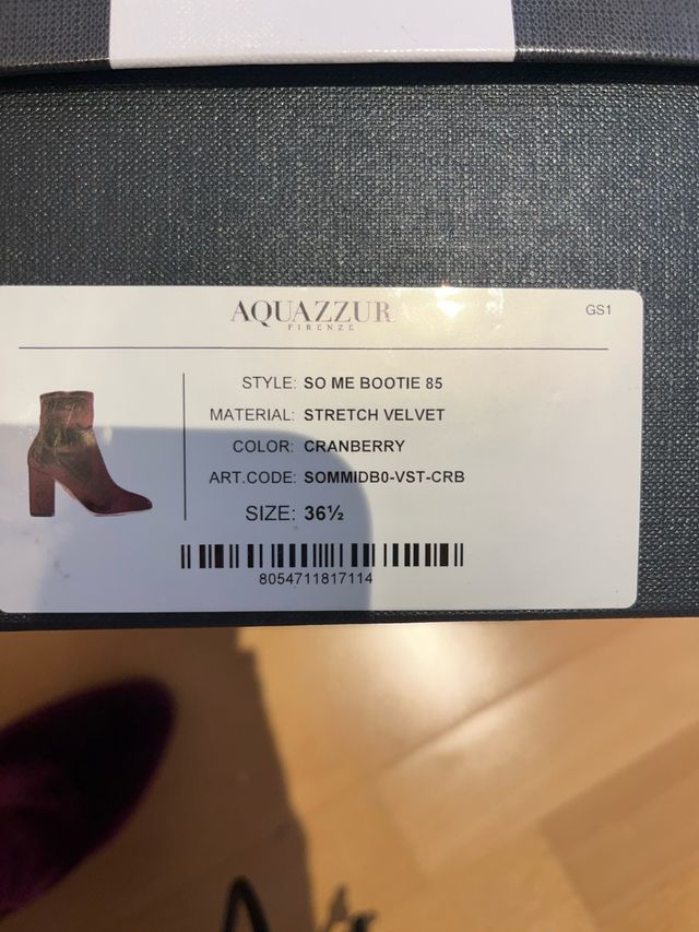 Botín licra morado Aquazzura