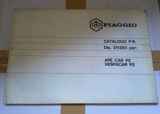 Catalogo Piaggio APE CAR P2 VESPACAR P2