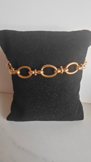 Pulsera eslabones acero elegante dorada nueva
