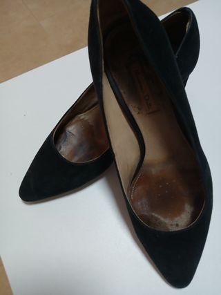 Zapatos de ante Massimo Dutti negros