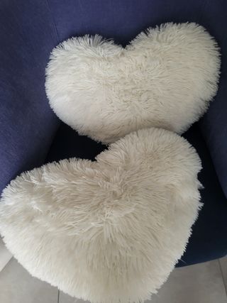 Coppia cuscini a forma di cuore