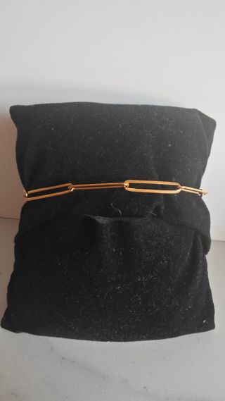 Pulsera Virgen del Rocío Acero Baño Oro