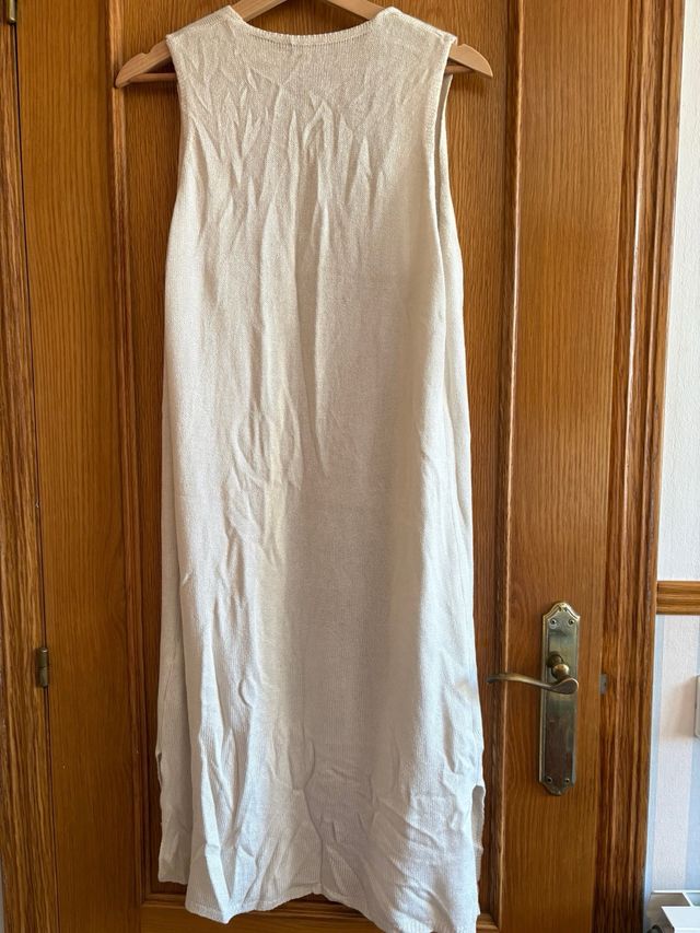 Chaleco largo beige