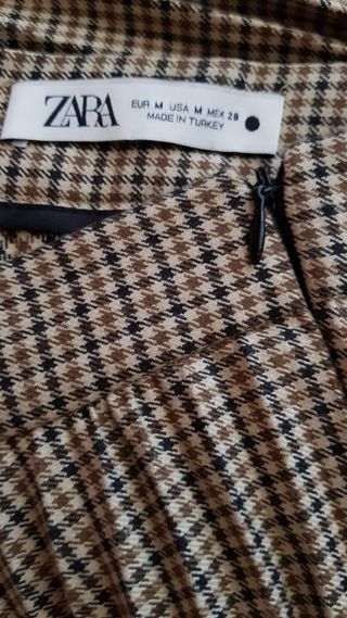 Falda Plisada Midi Camel , Zara Talla M