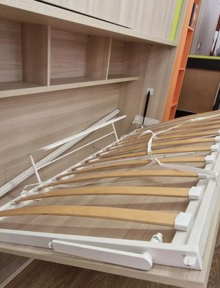 CAMA ABATIBLE CON ARMARIO + ARMARIO 1P +ESTANTERIA