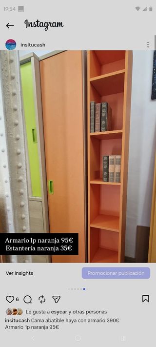 CAMA ABATIBLE CON ARMARIO + ARMARIO 1P +ESTANTERIA