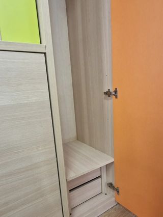 CAMA ABATIBLE CON ARMARIO + ARMARIO 1P +ESTANTERIA