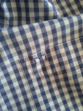 Camisa Milano Hombre Talla M Cuadros Azul