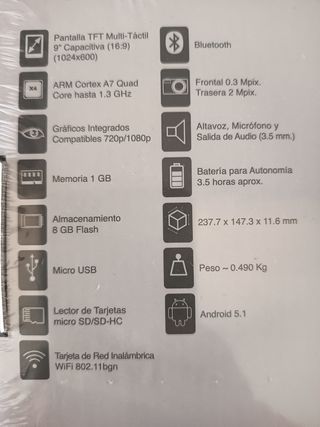 Tablet sin sacar de la caja Airis OnePAD 900x4