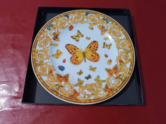 Piatto decorativo porcellana farfalle  Versace