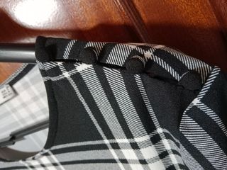 Vestido corto de manga larga de cuadros