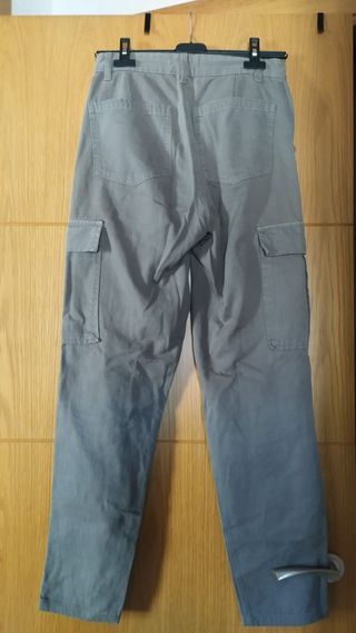 Pantalones Cargo Stradivarius Mujer Caqui