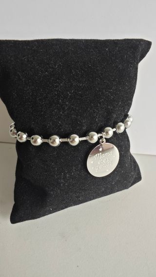 Pulsera Mamá eres genial acero