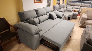 Sofá de tela gris 230 cm amb extraible total