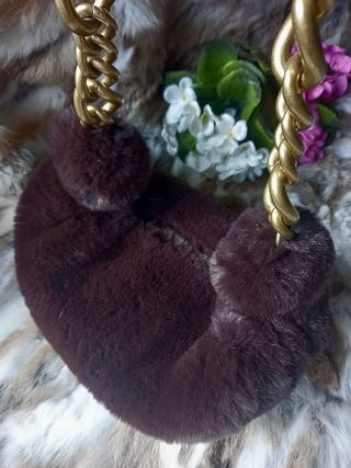 Bolso pelo cadena dorada Zara nuevo