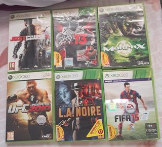 Lote 6 Juegos Xbox 360: UFC, FIFA, L.A. Noire, Jus