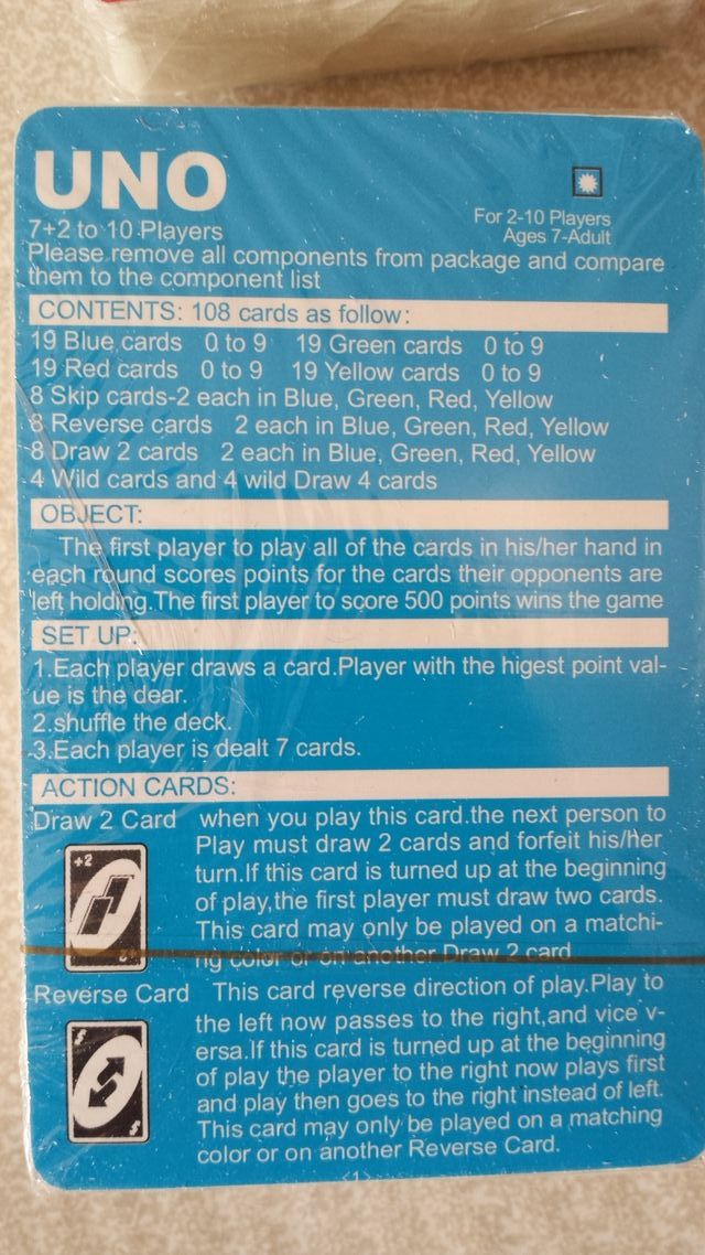 NUEVO Juego de cartas UNO