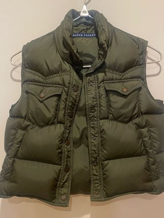 Chaleco Ralph Lauren Verde Oliva, talla 36-38 .