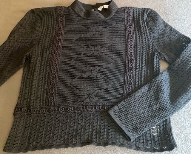Blusa Zara encaje negra talla L