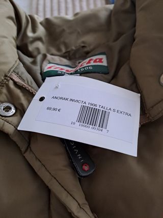 Anorak Invicta Talla S Verde Oliva