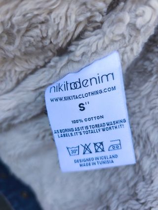 Chaqueta vaquera Nikita con capucha S azul