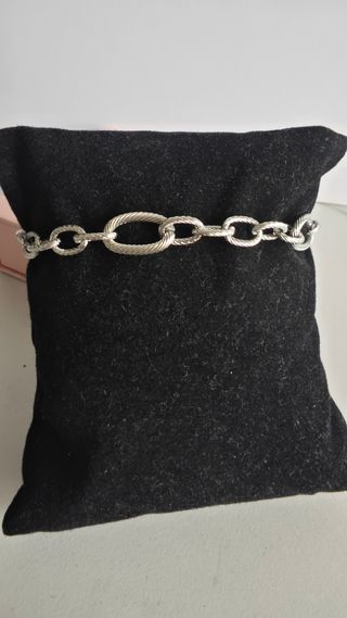 Pulsera eslabones acero fina elegante nueva