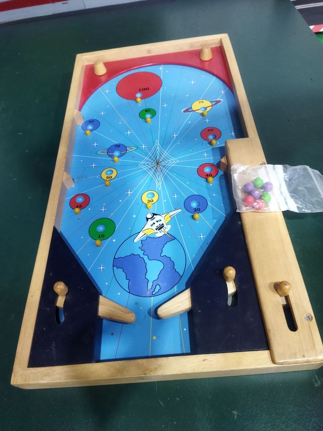 Pinball de madera vintage espacial recreativa