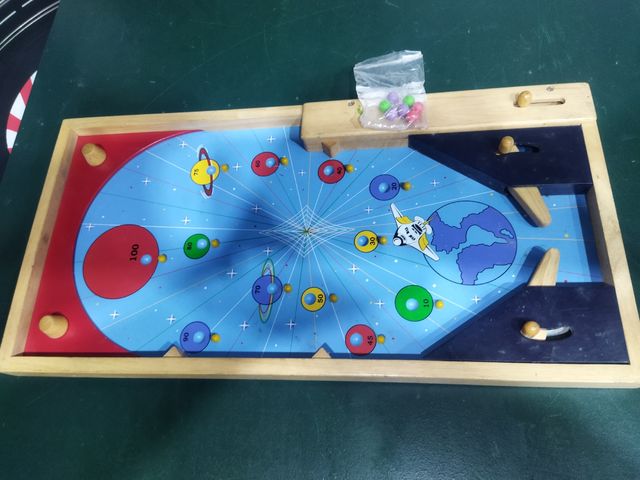 Pinball de madera vintage espacial recreativa