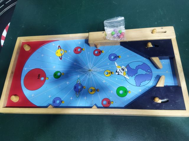 Pinball de madera vintage espacial recreativa