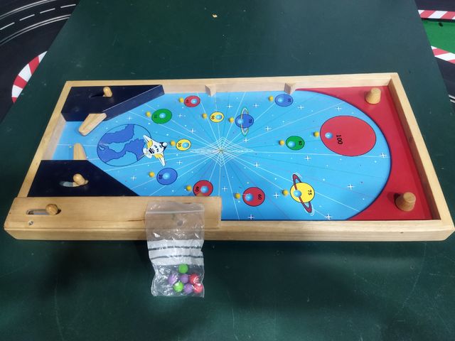 Pinball de madera vintage espacial recreativa