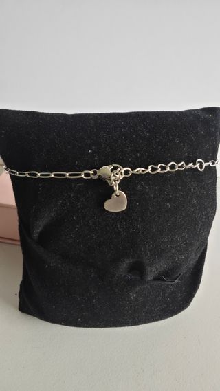 Pulsera acero concha y perlas