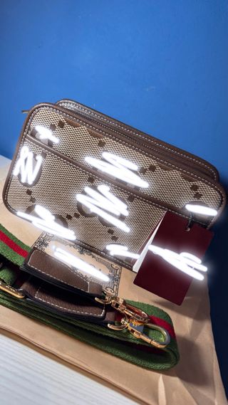 Tracolla  uomo marrone e verde